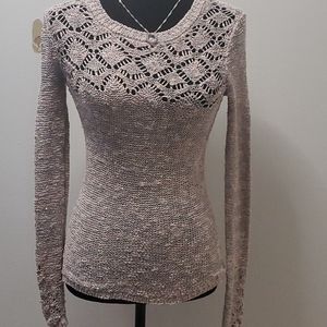Pink glittered long sleeve shirt